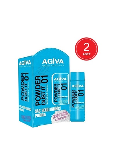 Agiva Esnek Tutuş Saç Şekillendirici Pudra Mavi 2 x 20 ML