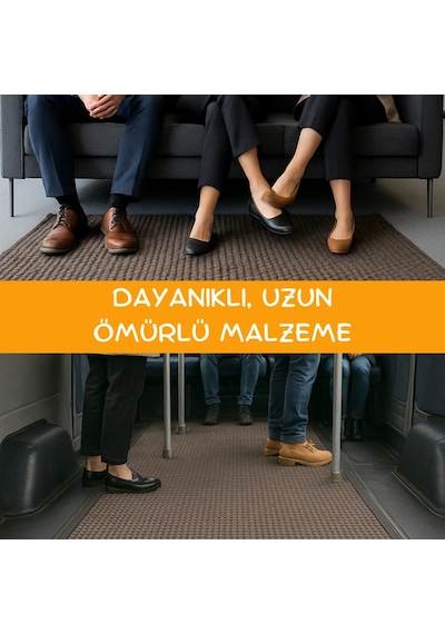 Çelik Halı Kaymaz İş Ofis Araç Oto Paspas 9mm Antrasit Antrasit