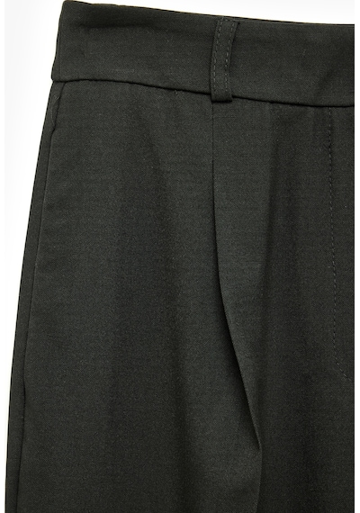 Koton Cepli Regular Fit Düz Bol Paça Pileli Kumaş Pantolon Siyah 7sak40039pw