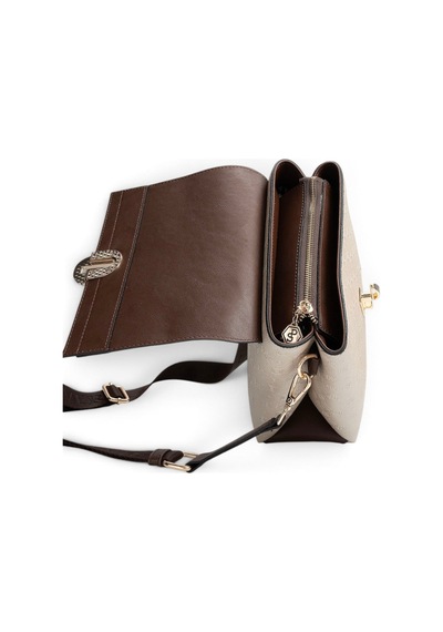 Silver & Polo Silver Polo Bej - Kahve Logolu Kadın Çapraz Çanta Sp1287 Bej - Kahverengi