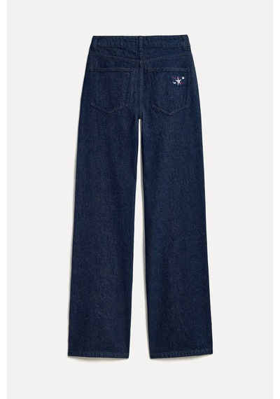 Mudo Kadın Kadın Indigo Wide Leg Pantolon 1274379 Koyu İndigo
