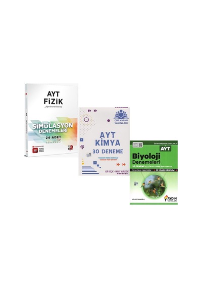 3d Ayt Fizik Çöz Kazan Kimya Ve Aydın Biyoloji Deneme Seti 3 Kitap