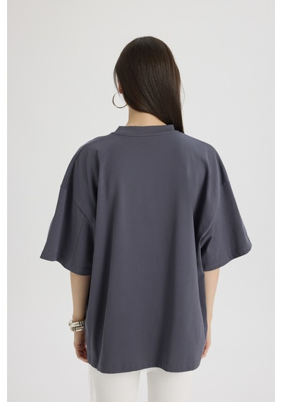 Mai Studios Co. Mood Oversize Füme T-shirt Füme