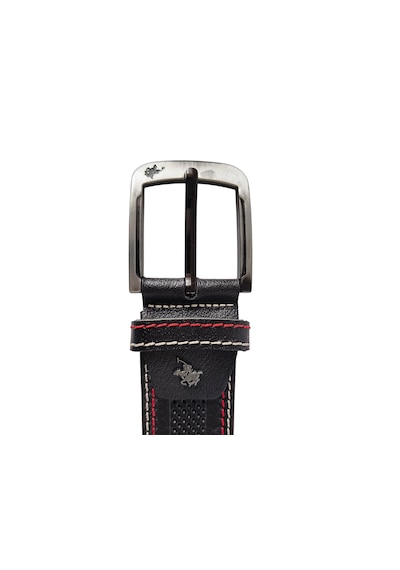 Santa Barbara Polo Racquet Club Santa Barbara Polo & Racquet Club Siyah Deri Erkek Kemer 4,5 Cm Siyah