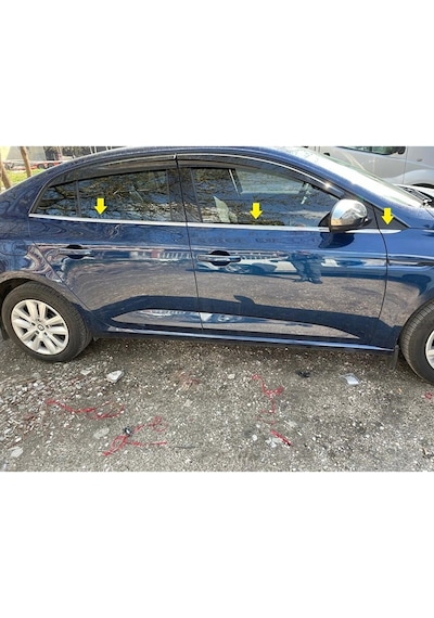 Renault Megane Krom Cam Çıtası 6 prç  2016 - 2022