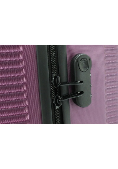 Escape Vlz 072-set Abs 8 Tekerlekli Büyük, Orta, Kabin Boy Valiz, Bavul Seti, Mor