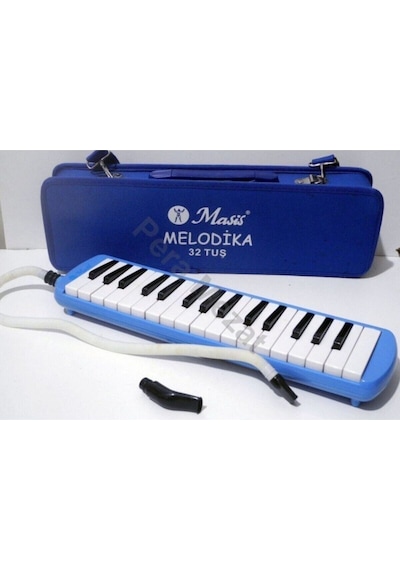 Melodika 32 Tuşlu Çantalı Mavi - Kırmızı