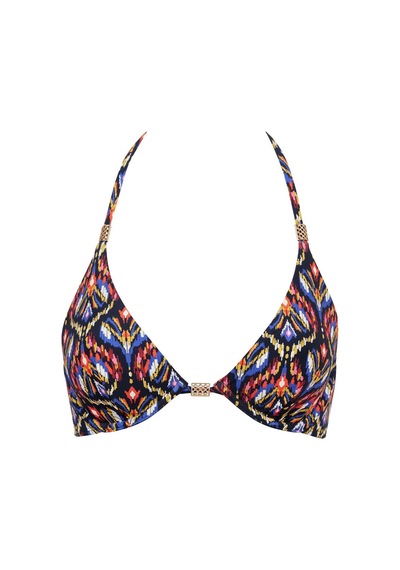 Aubade Sunkissed Allure Balenli Üçgen Bikini Üstü, Ikat Desenli, Altın Detaylı Çok Renkli Aubade Sunkissed Allure Balenli Üçgen Bikini Üstü, Ikat Desenli, Altın Detaylı Çok Renkli