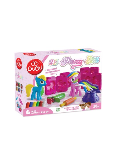 Bu-bu Oyun Hamuru 3d Pony Set L Bubu-oh0023 Çok Renkli