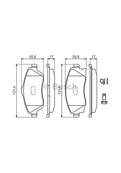 BOSCH 986424527 Fren Balatası Ön Corsa C 00- Combo 00- Merıva A 03- Tigra B 04-