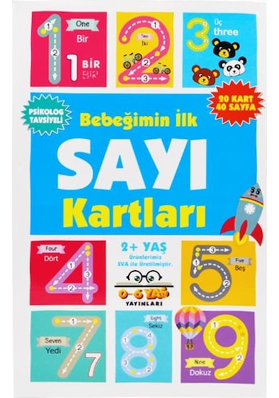 '+2 Yaş Bebeğimin İlk Sayı Kartları (0-6 Yaş Yayınları)