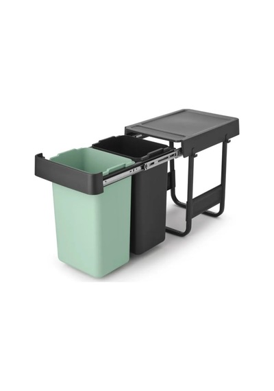 Brabantıa Sort&go Buılt In Dark Grey Çöp Kutusu 2x15lt Yeşil