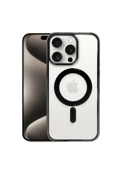 Apple İphone 15 Pro Kılıf Erozi Magsafe Kapak - Siyah Sıyah