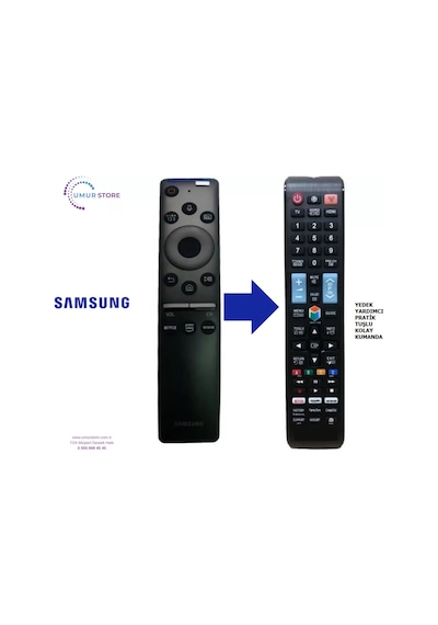 Samsung Uyumlu İle Qe65q70tatxtk 4k Smart Qled Tv Yedek Kumanda