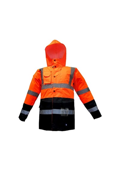 Junıor Jn1014 Waterproof Fosforlu Oxford Parka Turuncu Lacivert L Beden Turuncu