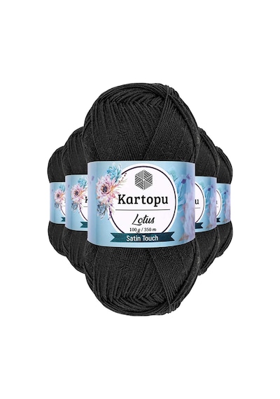 5 Adet Lotus Bikini Büstiyer Bluz Örgü İpi K940 Siyah