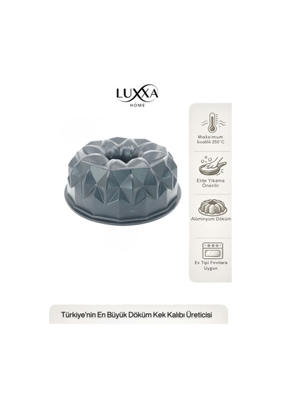 Helios Döküm Kek Kalıbı 25cm Siyah Siyah