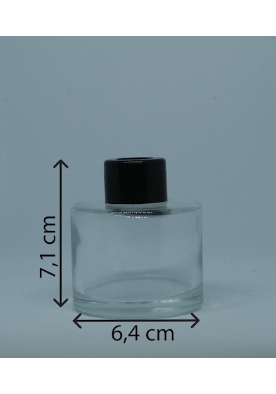 Silindir Boş Bambu 100 ML 2 Adet Şeffaf Oda Şişesi