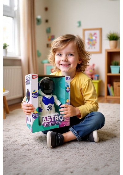 Astro Robotto Türkçe Konuşan Yürüyen Müzikli Eğitici Robot Oyuncak +3 Yaş