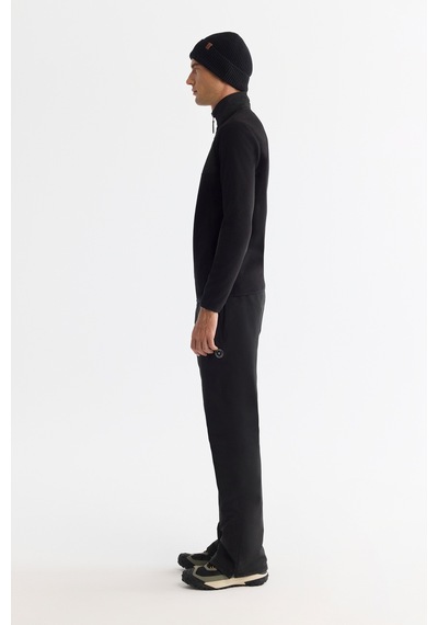 Avva Erkek Siyah Soğuğa Dayanıklı Fermuarlı Dik Yaka Polar Regular Fit Sweatshirt A42y1380