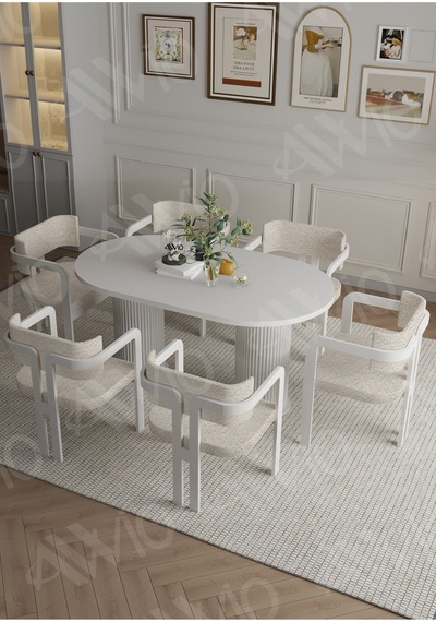 Avvio Anfora Ptt Lake Mdf Ayak 6'lı Tokyo Metal Demonte Sandalye 80x160 Masa Sandalye Takımı Beyaz