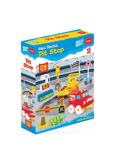 Mgs Toy Factory Smartland Blocks Pit Stop - 5 Adet Tarı Çok Renkli
