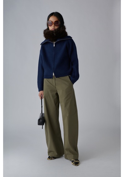 Suud Collection Lacivert Aspen Fermuarlı Triko Hırka