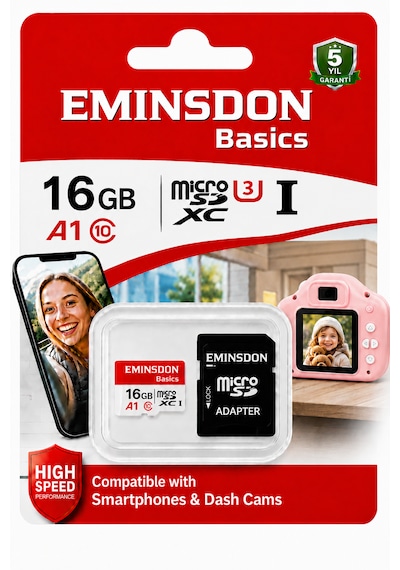 16gb Hafıza Kartı Mini Çocuk Kamera Dijital Retro Kamera Telefon Uyumlu Micro Sd Class10