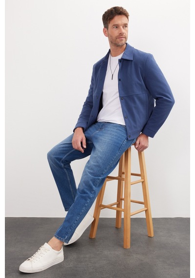 Tudors Erkek Slim Fit Dar Kesim Çift Cepli Çıtçıt Kapamalı Lacivert Mont-46277 Lacivert Tudors Erkek Slim Fit Dar Kesim Çift Cepli Çıtçıt Kapamalı Lacivert Mont-46277 Lacivert
