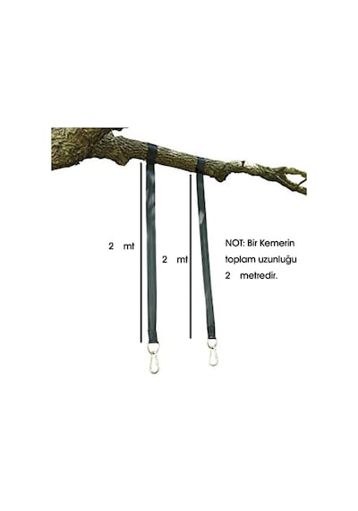 Indirimsmart Bundera Rope Hamak Salıncak Taşıyıcı Asma Kemeri Halat Kemer Askı (445014115) Siyah