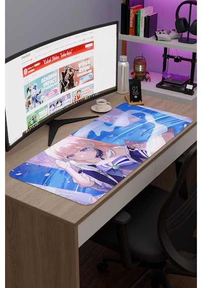 Kokomi Genshin Impact Anime Gacha V3 - 90x40 Xxl Gaming Mouse Pad Fare Altlığı