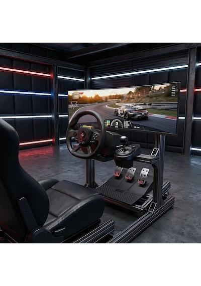Rampage Pace V987 Force Feedback 3 Pedallı - El Vitesli Gaming Oyuncu Direksiyonu Direksiyon Seti Sadece Pc Uyumlu