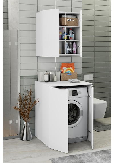 Biani Fix Arya Ve Loft Uyumlu Çamaşır Makinesi Dolabı Renk Mat Beyaz Biani Fix Arya Ve Loft Uyumlu Çamaşır Makinesi Dolabı Renk Mat Beyaz