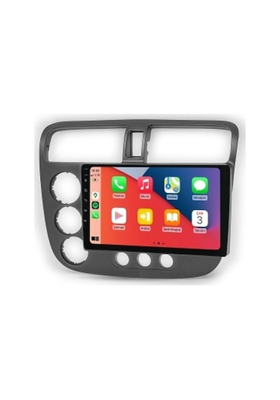 Aln Honda Civic V-tech 2001-2006 6gb Ram 128gb Hafıza 8 Çekirdek Carplay Android Multimedya 9"
