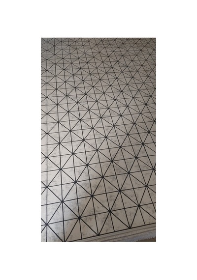 Zen Serisi 200x290 6m2 Dokuma Yazlık Halı Kemik Antrasit
