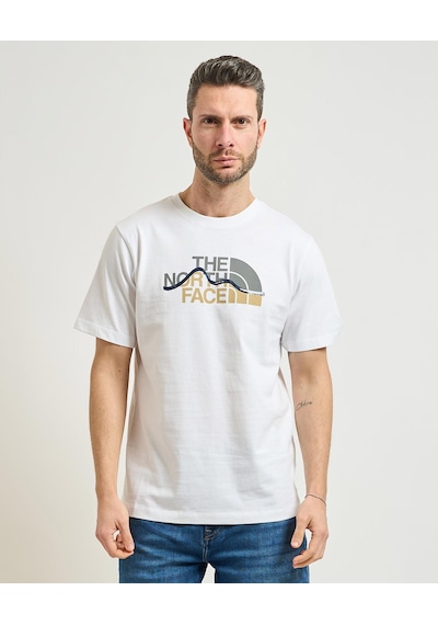The North Face Mountain Line Erkek Beyaz Tişört Nf0a8guxfn41
