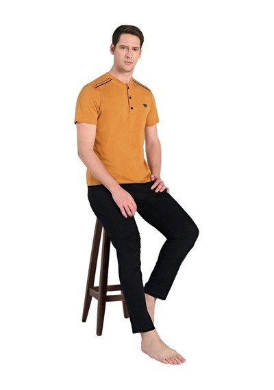 Over Sleep By Poleren Over Sleep 2356 Erkek Süprem Yazlık Takım S-m-l-xl Hardal