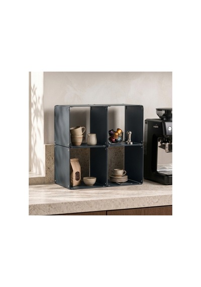 Node 4'lü Modüler Metal Tezgah Üstü Mutfak Rafı Ve Konsol Düzenleyici Stand 33x33 Cm Gri - 943953504 Gri