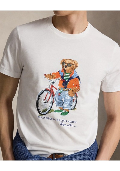Polo Ralph Lauren Bisiklet Yaka Polo Bear T-shirt Beyaz