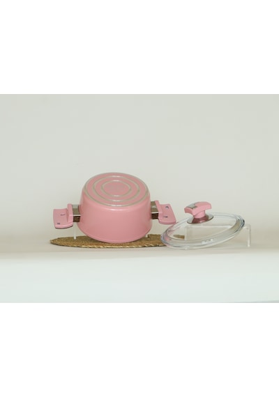 Bonera Seramik 18 Cm Derin Tencere Pembe Pembe