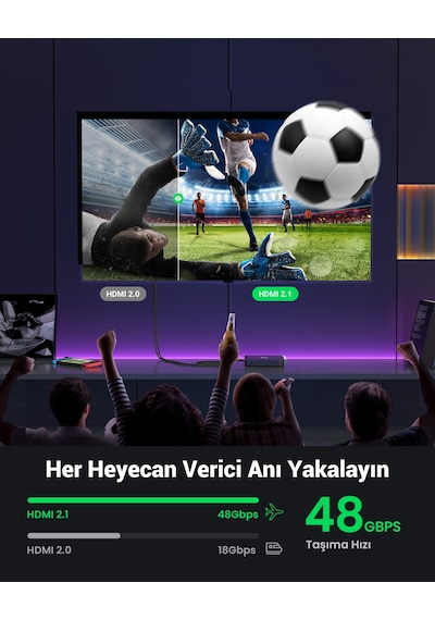 Ugreen 40447 Hdmı 8k 60hz Uzatma Kablosu 1 Mt