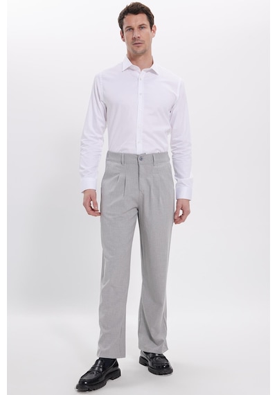 Tudors Erkek Regular Fit Klasik Kesim Normal Bel Geniş Paça Gri Pantolon-40338 gri