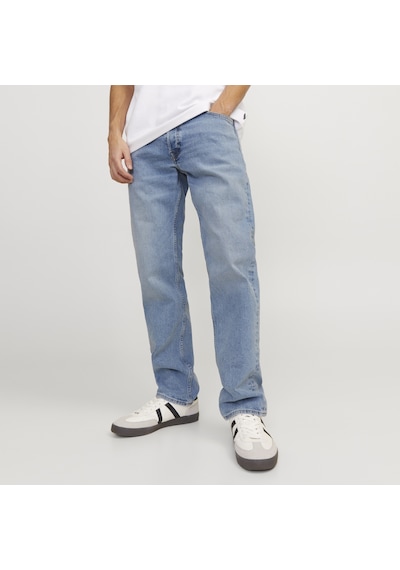 Jack & Jones Erkek Tapered Fit Normal Bel Jean - Mike - 12221866 Blue Denim