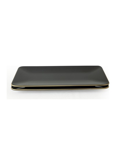 Keramika Siyah Gold Siera Kayık Tabak 33 17 Cm 2 Adet Siyah
