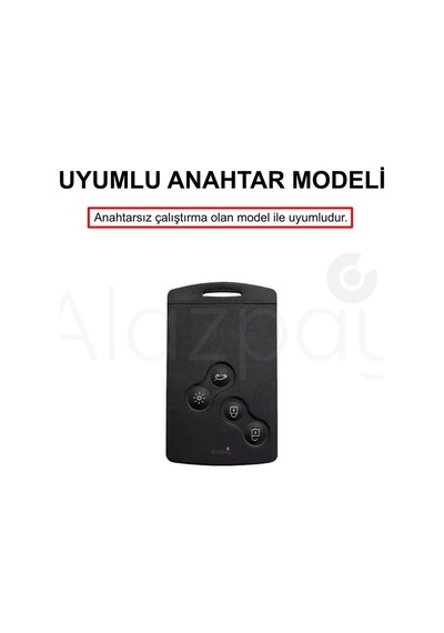 Renault Clio Megane Captur Koleos Fluence Uyumlu Laguna Anahtar Kılıfı Mavi Gold - 1 Adet