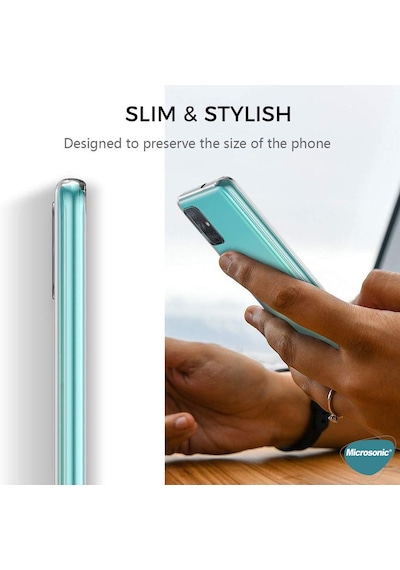 Microsonic Samsung Uyumlu Galaxy M31s Kılıf 6 tarafı tam full koruma 360 Clear Soft