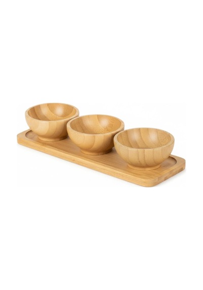 4 Parça Bambu Sosluk, Çerezlik, Kahvaltılık Karışık