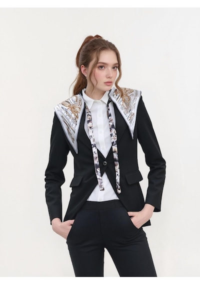 Walkenzo 4863 Şık Bağlamalı Modern Kadın Omuz Şalı Gri