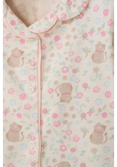 Defacto %100 Pamuklu Desenli 2'li Pijama Takımı Kız Bebek G8652A526SP