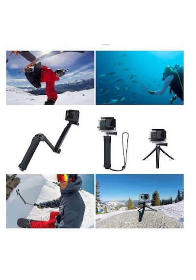 Ayex 3 Ü 1 Arada Katlanabilir Selfie Stick Tripod Uzatılabilir Kol, Kamera Tutacağı Ve Mini Tripod -